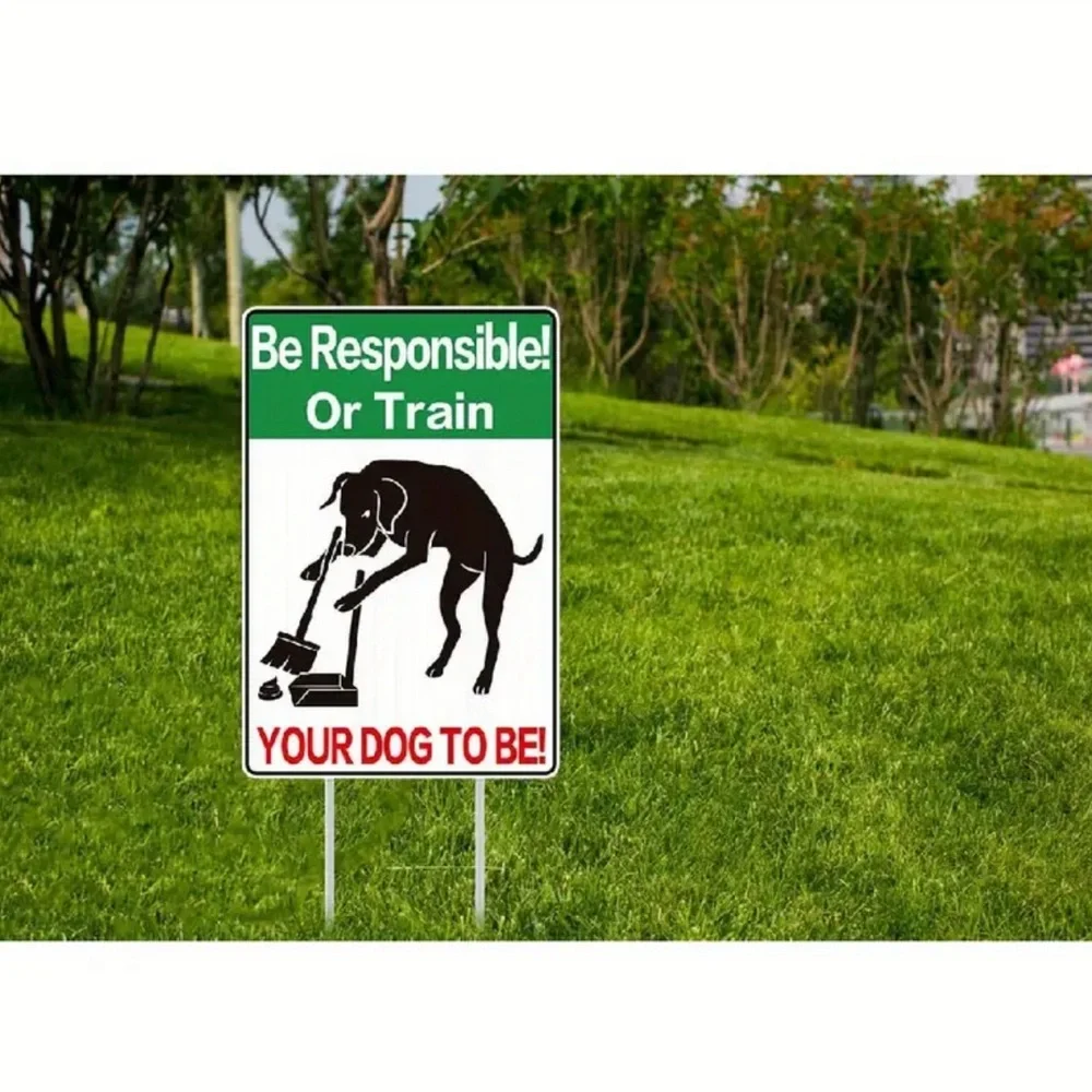 Be Responsible Dog Training Sign - Green and Red